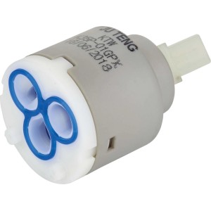 Cartuccia ceramica di ricambio, Ø 35 mm, per rubinetto cucina, per regolare flusso e temperatura dell'acqua.