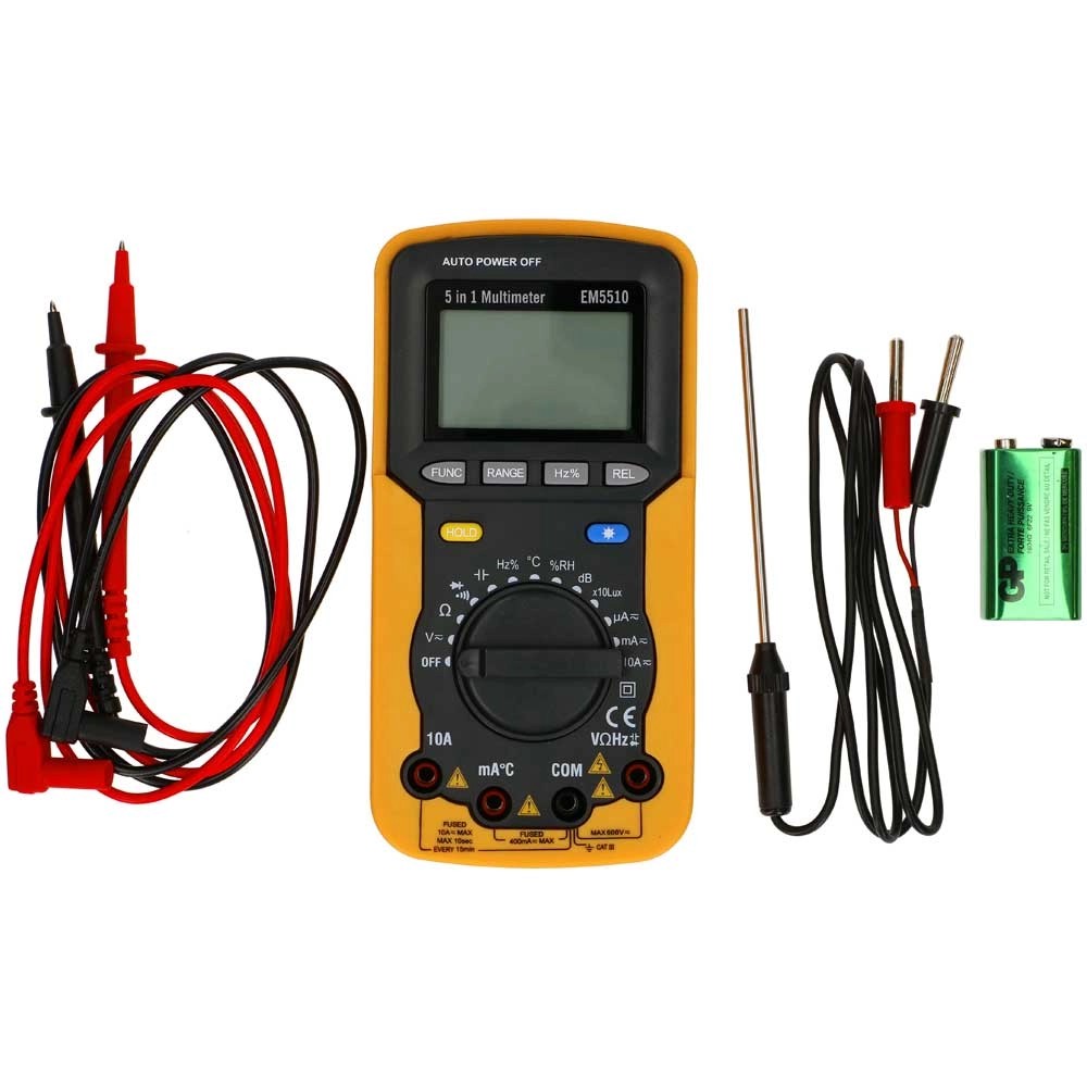 Messgerät EM5510B LCD digital Gelb kaufen bei OBI