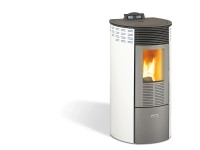 Ecofox Pelletofen Rund 12 kanalisierbar Weiss