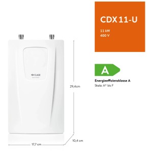 Clage Chauffe-eau instantané compact CDX11-U 11 kW