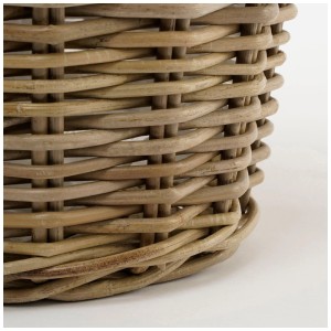 Cesto rotondo grigio Mica Decorations Marcia in rattan, Ø 30 cm.