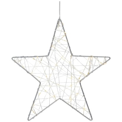 LED-Metall-Stern Silber Ø 25 cm