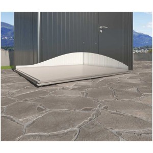 Biohort SmartBase fondation pour abri de jardin taille 190 Large, planches en aluminium sur pieds réglables.