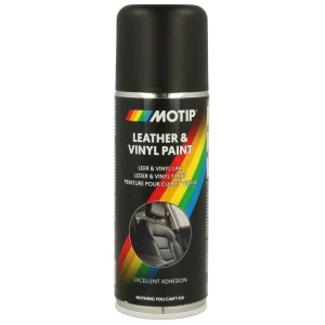 Motip spray per la cura della pelle, nero opaco, bomboletta da 200ml per pelle, ecopelle e vinile.