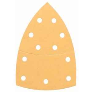Set de feuilles abrasives Bosch C430, grain 80, pour ponceuses multifonctions, 10 pièces.