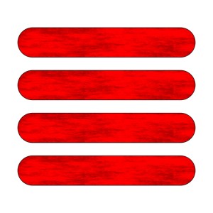 Strisce adesive riflettenti rosse per cartelli, resistenti alle intemperie e ai raggi UV.