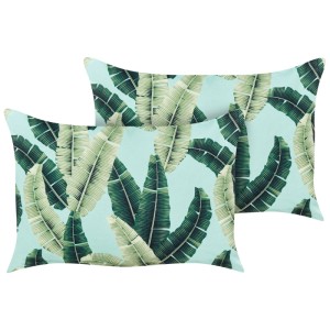 Beliani Cuscini decorativi da esterno Boissano Verde 40 x 60 cm / 2 pz