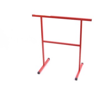 Tréteau standard rouge en acier, 75x75 cm, pour bricolage et atelier.