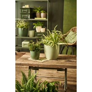 Soendgen Keramik vaso per fiori Basel Fashion, verde chiaro, Ø 16 cm. Vasi decorativi per interni.
