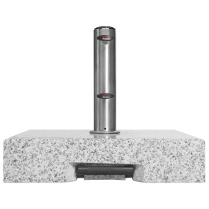 Doppler Granito Portaombrellone Trolley 70 kg con tubo in acciaio inox e ruote.