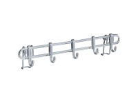 Wenko Barra con 5 ganci Style Cromo Argento brillante larghezza 40 cm
