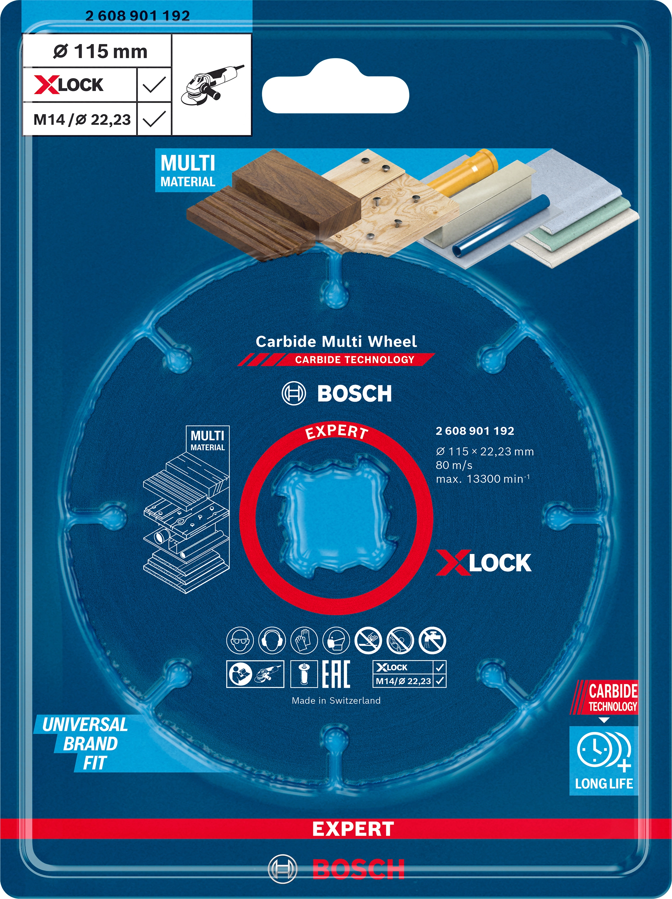 Bosch Professional Disque à tronçonner diamanté X-LOCK Expert MultiMaterial  125 mm