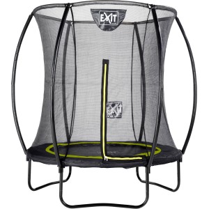 Trampolino EXIT Silhouette nero D183cm con rete di sicurezza per giardino.