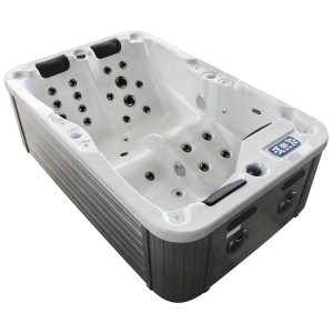 Spa extérieur Sonnenkönig Kreta White pour 2 personnes avec jets, lumière LED et panneau de commande.