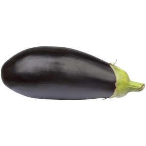 Aubergine violette Ophelia F1, légume ovoïde pour plats méditerranéens.