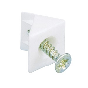 Connettore posteriore RV 8 in plastica bianca con vite, 20 pezzi.