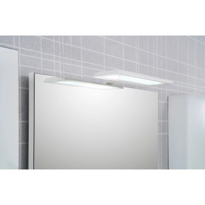 Specchio Pelipal Schwerin, 60 cm di larghezza, con mensola e luce superiore opzionale.