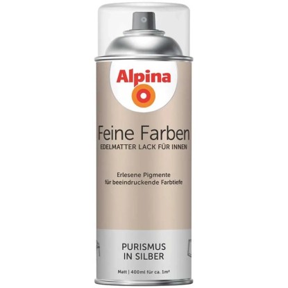 Alpina Feine Farben Sprühlack Purismus in Silber 400 ml
