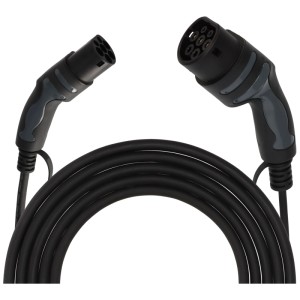 Câble de charge Brennenstuhl EV type 2, 11 kW, 5 m, noir. Câble avec deux prises.