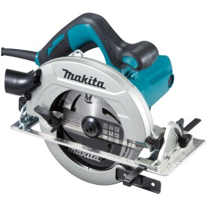 Dettaglio della sega circolare a mano Makita HS7611J (1.600 W) con lama.