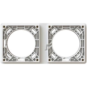 Telaio di montaggio a incasso Exo, orizzontale/verticale, IP55, bianco, misura 2 x 1 per interruttori e prese.