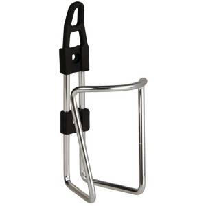 Fischer Flaschenhalter aus Alu, silberfarben, zur Rahmenmontage für Fahrräder.