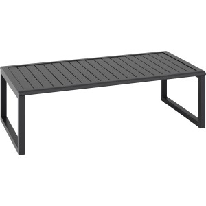 Tavolo del set lounge Tamworth, alluminio antracite-grigio, con gambe per altezza tavolo lounge o da pranzo.