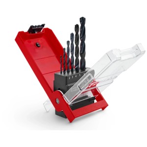 Einhell Set di punte per metallo HSS-R LS 6 pezzi in custodia rossa, varie misure.