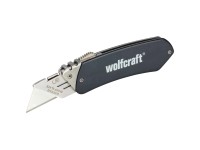 Wolfcraft Freizeitmesser Alu mit einziehbarer Trapezklinge