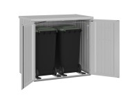 Biohort Mülltonnenbox Alex Duo silber-metallic