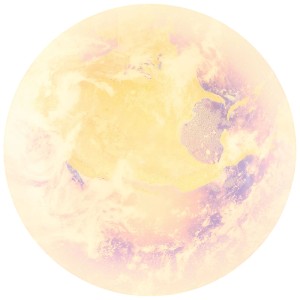 Plafoniera LED Globo Gaia con mappa del mondo, acrilico bianco, diametro 26cm. Lampada per cameretta.