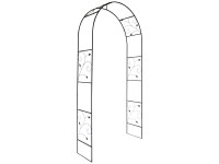 Rosenbogen Metall Blattmuster Schwarz Höhe 228 cm