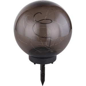 Globo LED solare da esterno a sfera, Ø 20cm, con 30 LED. Illuminazione decorativa da giardino.