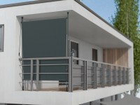 Vertikalmarkise Polyester Anthrazit 150 x 200 cm teleskopierbar