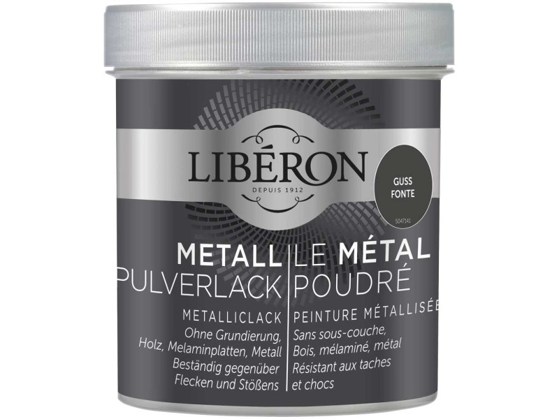 Liberon Pittura Vernice Metallizzata per Mobili Colore Ghisa Opaco