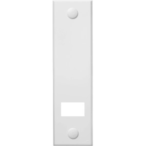 Plaque de recouvrement blanche Schellenberg pour enrouleur de sangle Standard Maxi 160 mm pour moteurs de volets roulants.