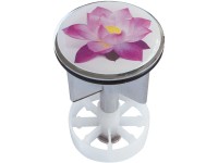 Waschbeckenstöpsel Design Lotusblüte Metall 38 mm