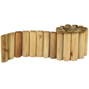 Rollboard flessibile in listelli di pino semicircolari per bordure.