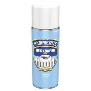Hammerite Heizkörperlack Weiss seidenmatt, 400ml Dose. Hitzebeständig und vergilbungsstabil.