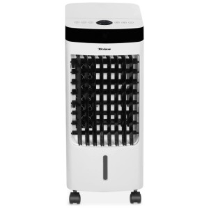 Trisa Hydro Chill X80 Plus, refroidisseur d'air blanc avec roulettes, panneau tactile et fonction de refroidissement.