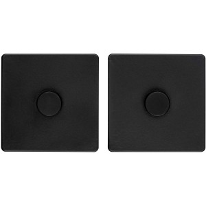 Wenko Turbo-Loc, 2 supporti a muro quadrati neri per utensili da cucina, senza trapano.