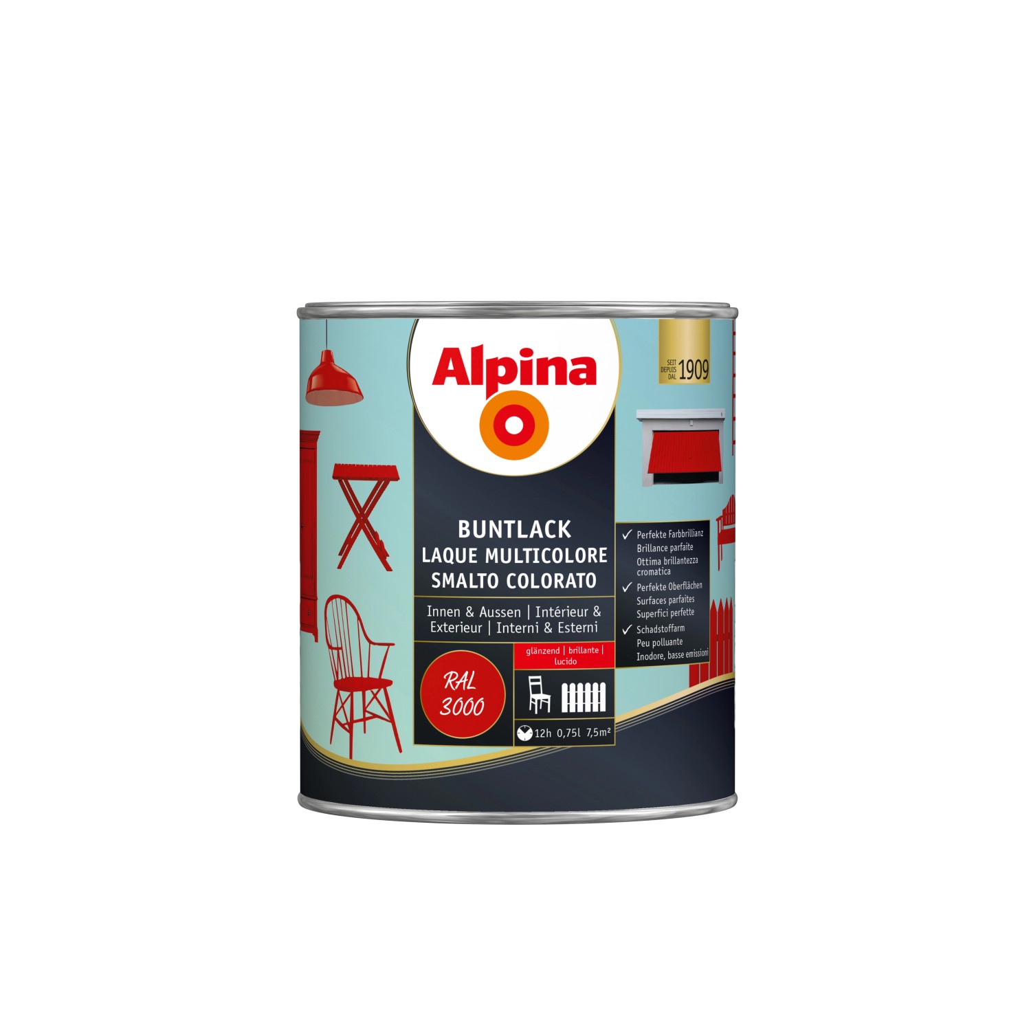 Halvar 2-K Vernice Lucida Per Yacht Rosso RAL 3000-3031 Per Barche - Foto 3