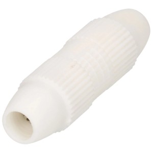 Connecteur de câble d'antenne Schwaiger blanc pour câbles coaxiaux.