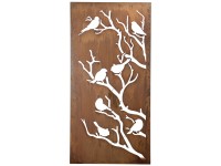 Nouvel Paravent Birdie Stahl Rostfarben (HxBxT) 200 x 100 x 2 cm