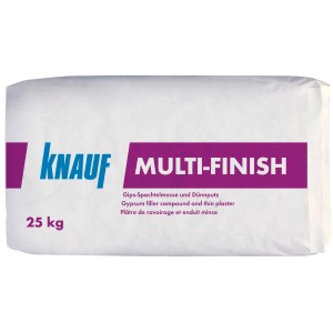 Stucco Knauf Multifinish, sacco da 25 kg, per pareti e soffitti lisci.