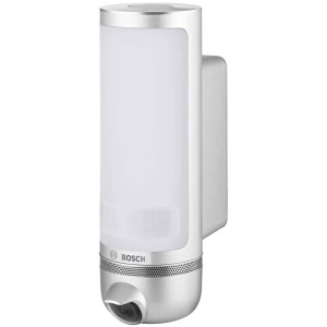Bosch Smart Home Eyes Aussenkamera mit integrierter Aussenleuchte und Bewegungsmelder.