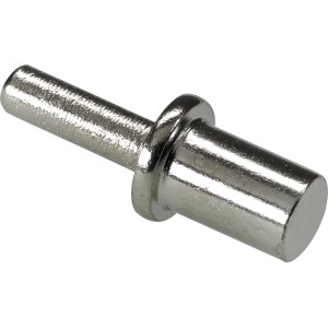 Support d'étagère Hettich, acier nickelé, pour trous de 3/5 mm, quincaillerie d'ameublement.