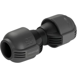 Connettore Gardena 25 mm per sistemi di irrigazione, per una facile estensione del tubo.