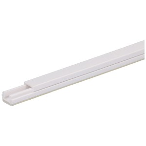 Goulotte de câblage blanche autocollante (9x5 mm) avec couvercle, longueur 2 m.