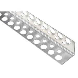 Profilo angolare in alluminio Knauf 25/25, 2,5 m, forato, per cartongesso, protezione bordi.
